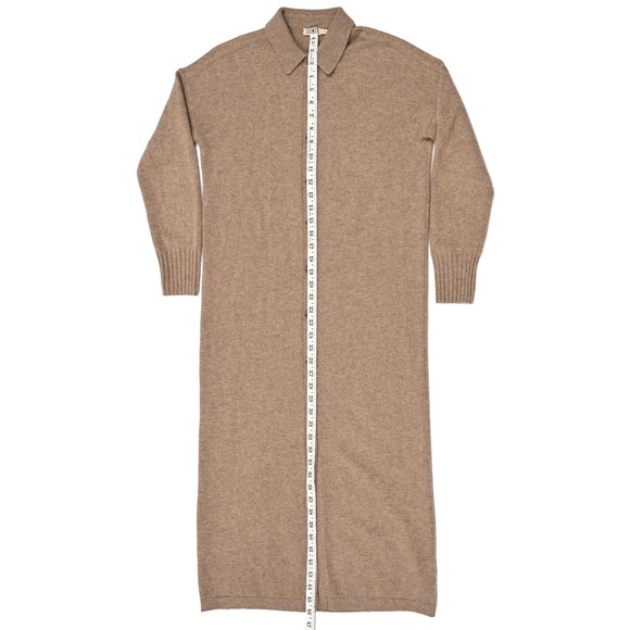 Faherty Tropical 100% Cashmere Maxi Shirtdress Women's XXS Sweater Dress Shirt - Picture 2 of 8